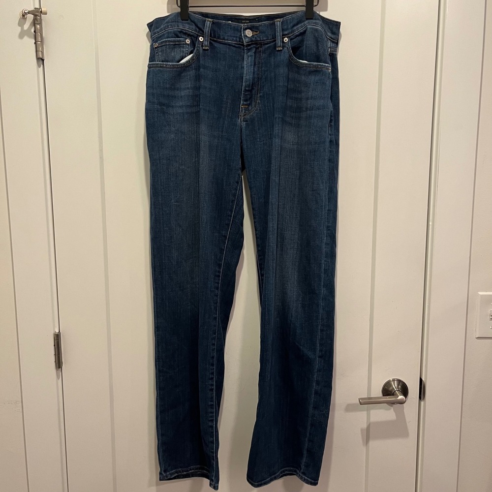 Lucky Brand 363 Straight Leg Jeans Mens 32x34 Dark Wash Denim Blue Pants